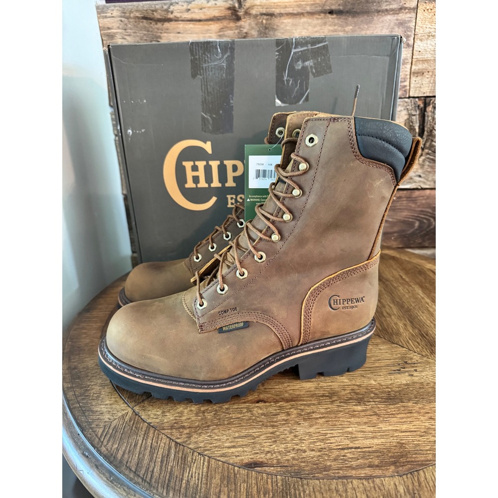 Chippewa Valdor Crazy Horse 8 Waterproof Nano Composite Boots 73238 Mens 12